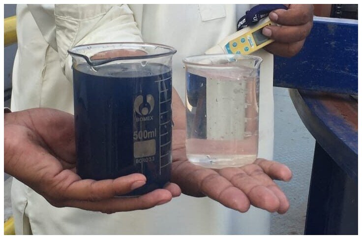 US Apparel (Levi’s) — raw textile effluent transformed into clean, reusable water
